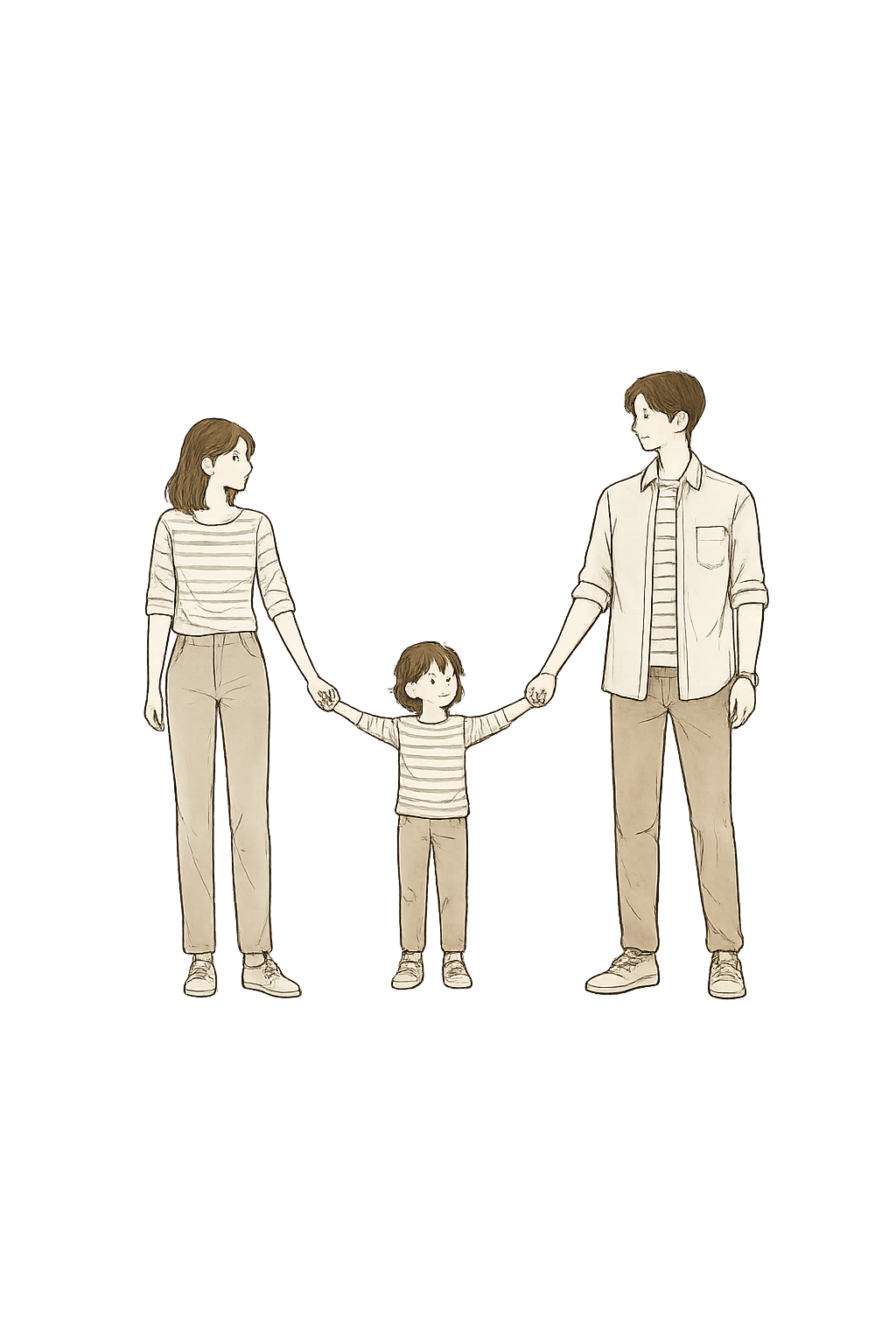 家族写真のイメージイラスト